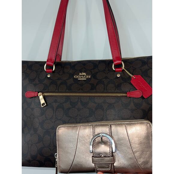 Coach F79609 Signature Tote Bag + Metallic Wallet – Excellent Condition - Picture 12 of 15